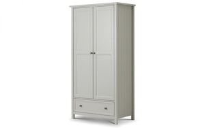 Julian Bowen Maine Dove Grey 2 Door Combination Wardrobe