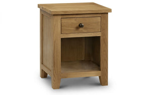 Julian Bowen Marlborough Oak 1 Drawer Bedside