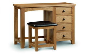 Julian Bowen Marlborough Oak Single Pedestal Dressing Table