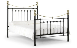 Julian Bowen Victoria Satin Black Metal Bed Frame