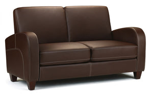 Julian Bowen Vivo 2 Seater Chestnut Faux Leather Sofa