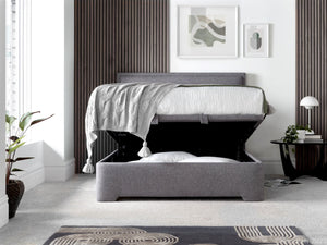 Kaydian Kirkby Marbella Grey Ottoman Bed Open-Better Bed Company