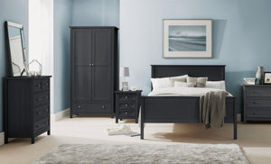 Julian Bowen Maine 3 Drawer Bedside Table Anthracite