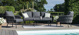 Maze Rattan Marina 3 Seat Sofa Set From Front Life Style-Better Bed Company 