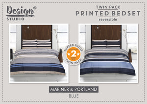 Design Studio Twin Pack Mariner/Portland Duvet Set-Better Bed Company 