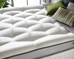 Aspire Hybrid Memory Pillowtop Mattress Upholstery Cover Close Up-Better Bed Company 