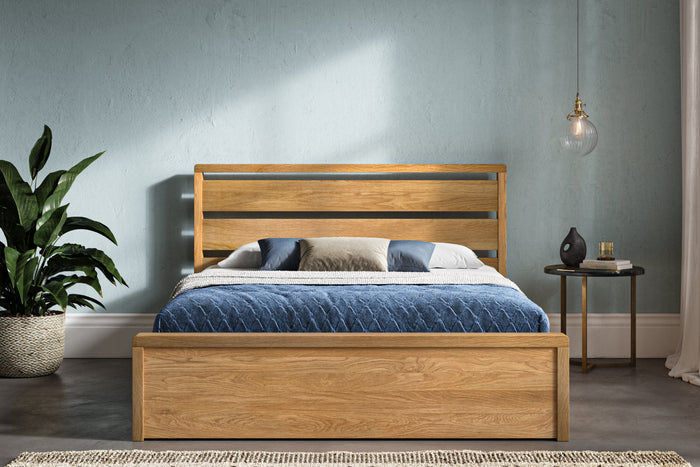 Emporia Beds Modena Solid Oak Ottoman Bed