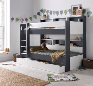 Bedmaster Oliver Bunk Bed Grey And White-Better Bed Company