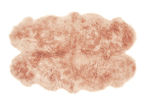 Origins Genuine Sheepskin Blush Pink Rug
