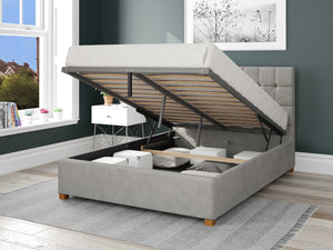 Better Cheshire Silver Grey Ottoman Bed Open-Better Bed Company 