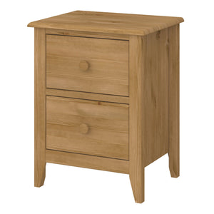 Steens Heston Pine 2 Draw Bed Side Table