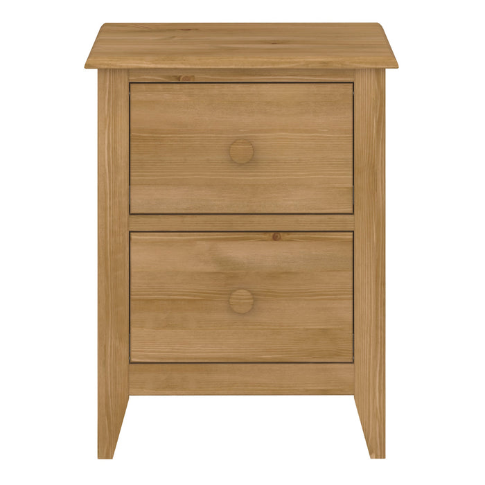 Steens Heston Pine 2 Draw Bed Side Table