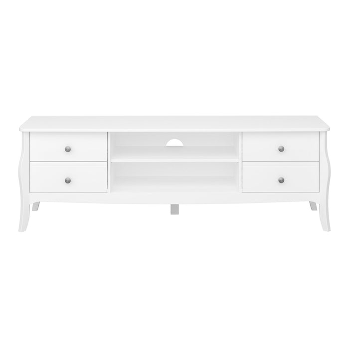 Steens Baroque White Wide TV Table