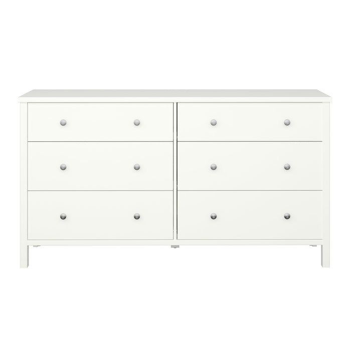 Steens Tromso White 3 + 3 Wide Draw Chest Of Draws