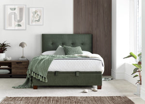 Kaydian Walkworth Winter Moss Green Ottoman Bed Frame-Better Bed Company