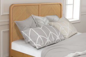 Flintshire Furniture Whelston Herringbone Oak Bed Frame Headboard-Better Bed Company