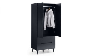 Julian Bowen Alicia 2 Door Combination Wardrobe Anthracite