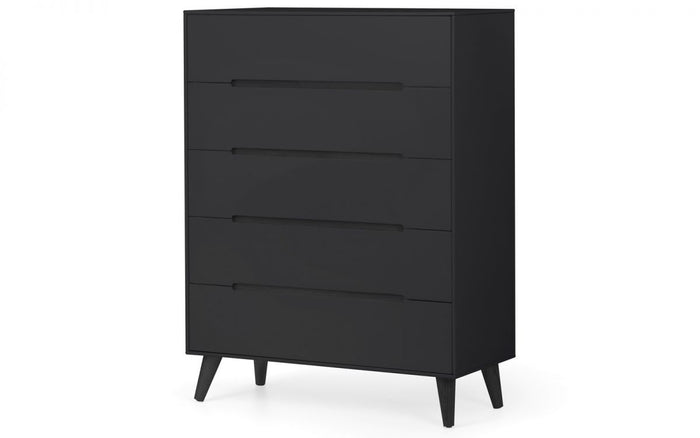 Julian Bowen Alicia 5 Drawer Chest Anthracite