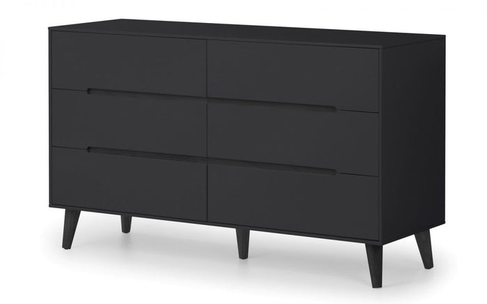 Julian Bowen Alicia 6 Drawer Wide Chest Anthracite