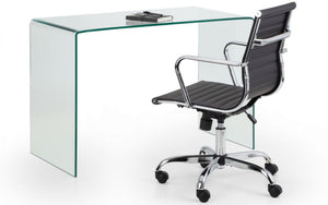 Julian Bowen Amalfi Bent Glass Desk-Better Bed Company
