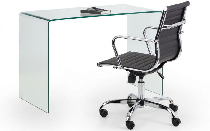 Julian Bowen Amalfi Bent Glass Desk