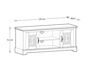 GFW Amelie TV Unit Dimensions-Better Bed Company