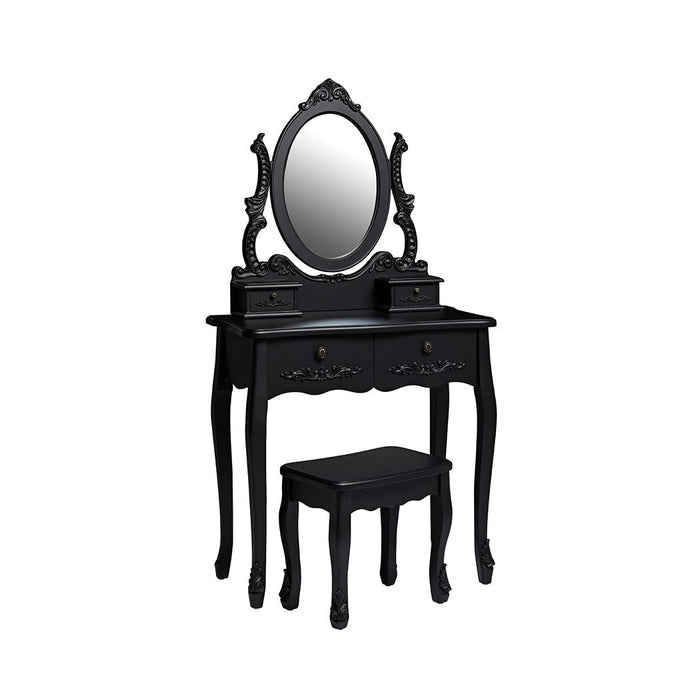LPD Furniture Antoinette Black Dressing Table Set