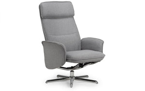 Julian Bowen Aria Recliner And Stool Chair Tilted-Better Bed Company 