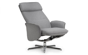 Julian Bowen Aria Recliner And Stool Chair Tilted Right Back-Better Bed Company 