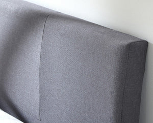 Bolton Grey Ottoman Bed Headboard Detail-Better Bed Company