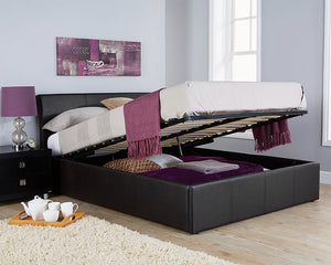GFW Ascot Leather Ottoman Bed