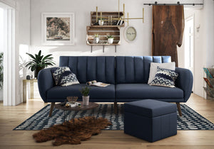 Dorel Home Brittany Sofa Bed Navy Blue-Better Bed Company 
