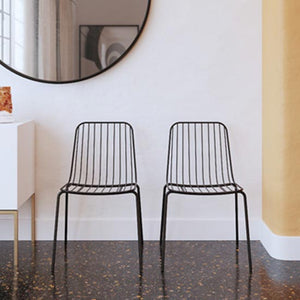Dorel Home Caden Wire Dining Chair Black (set of 2)