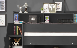 Julian Bowen Camelot Staircase Bunk - Anthracite Shelf Close Up-Better Bed Company