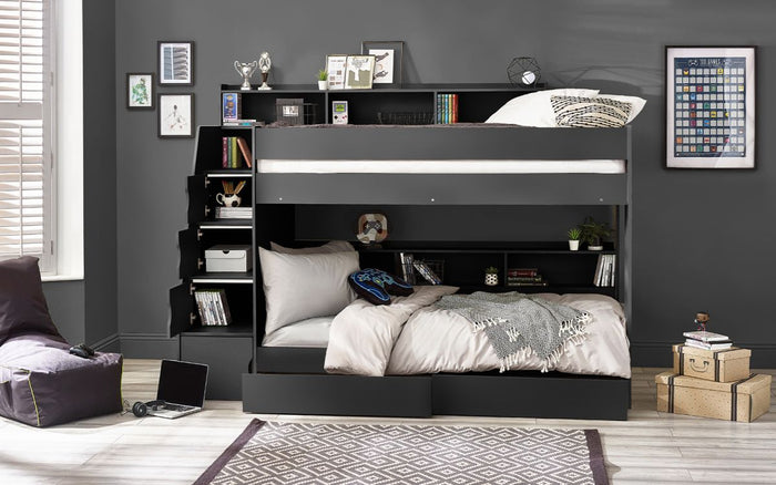 Julian Bowen Camelot Staircase Bunk - Anthracite