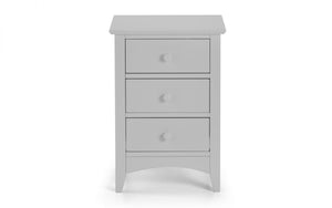 Julian Bowen Cameo 3 Drawer Bedside Dove Grey