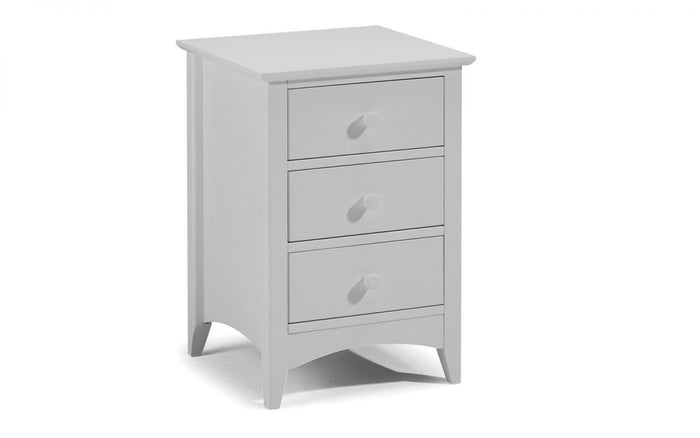 Julian Bowen Cameo 3 Drawer Bedside Dove Grey