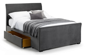 Julian Bowen Capri Fabric Bed Frame Dark Grey