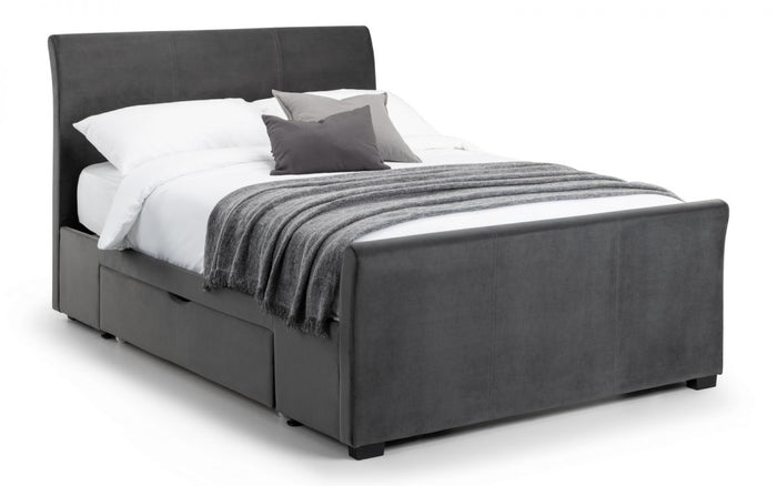 Julian Bowen Capri Fabric Bed Frame Dark Grey