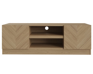 GFW Catania TV Unit Oak From Front-Better Bed Company