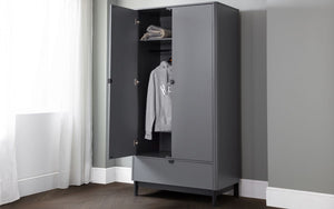 Julian Bowen Chloe 2 Door 1 Drawer Wardrobe