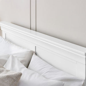 Julian Bowen Clermont Bed Frame White Headboard-Better Bed Company