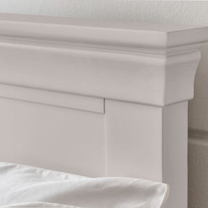 Julian Bowen Clermont Bed Frame White Headboard Detail-Better Bed Company