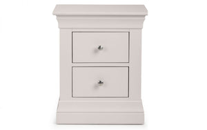 Julian Bowen Clermont 2 Drawer Bedside Light Grey