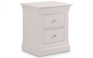 Julian Bowen Clermont 2 Drawer Bedside Light Grey