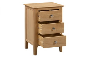 Julian Bowen Cotswold 3 Drawer Bed Side Table