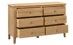 Julian Bowen Cotswold 6 Drawer Wide Chest