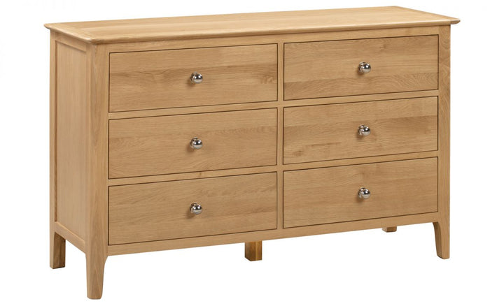 Julian Bowen Cotswold 6 Drawer Wide Chest