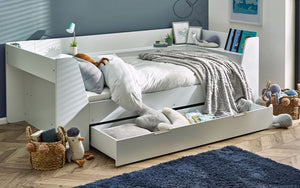 Julian Bowen Cyclone Daybed - White Drawer Fully Out-Better Bed Company