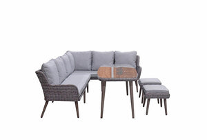 Signature Weave Danielle Corner Sofa Dining From Other Side-Better Bed Company 